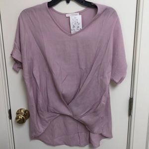 solid linen vneck top